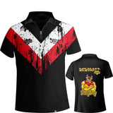 Shot - Michael Smith White Strip Polo Dart Shirt - S to 6XL -