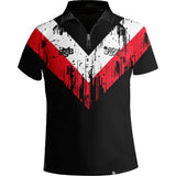 Shot - Michael Smith White Strip Polo Dart Shirt - S to 6XL -