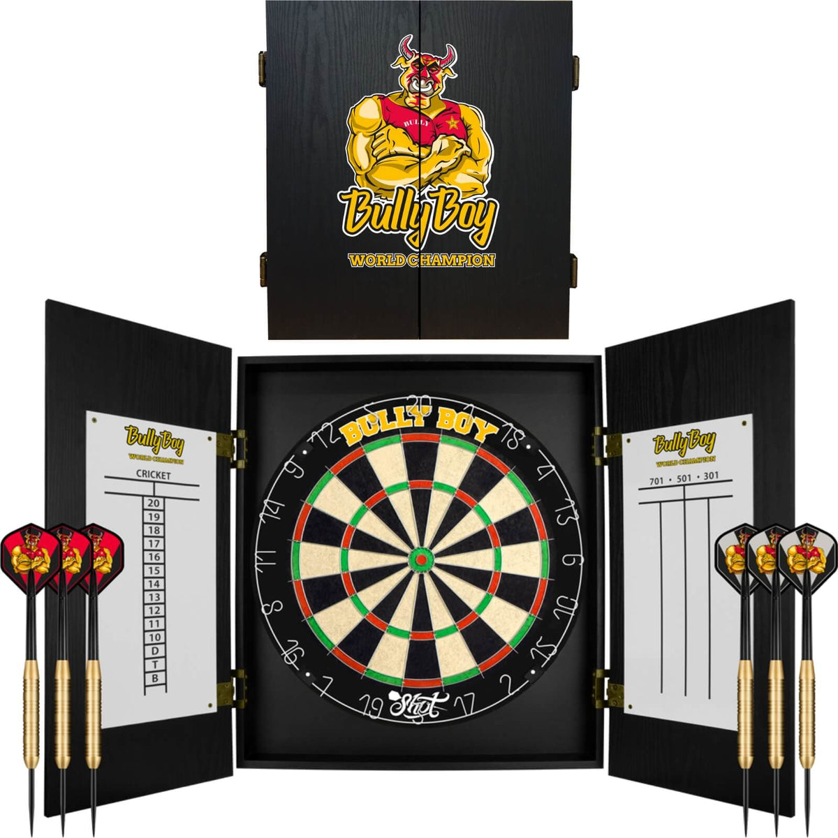 Dartboards - Shot - Michael Smith - Bully Boy - Dartboard Cabinet Set 