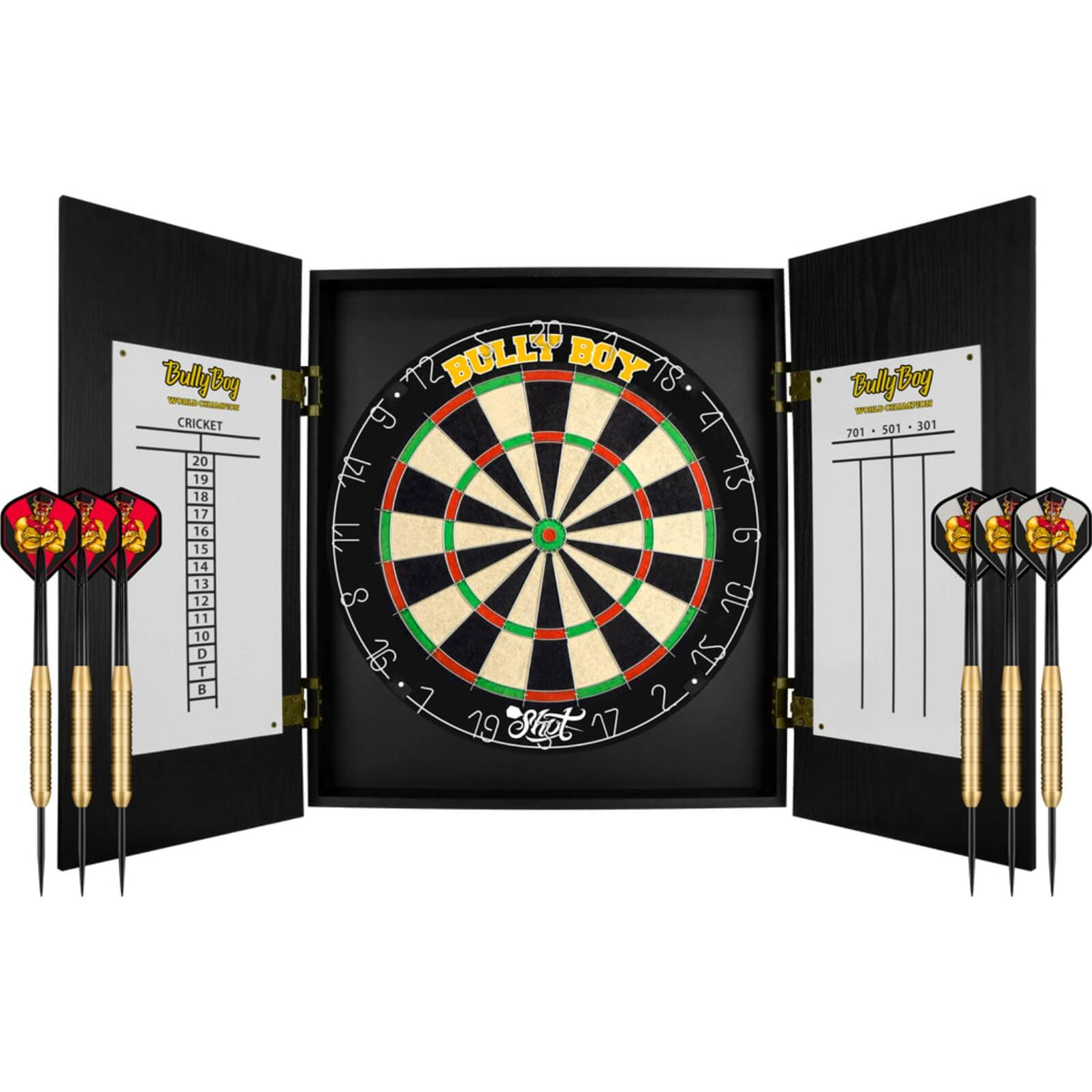 Dartboards - Shot - Michael Smith - Bully Boy - Dartboard Cabinet Set 