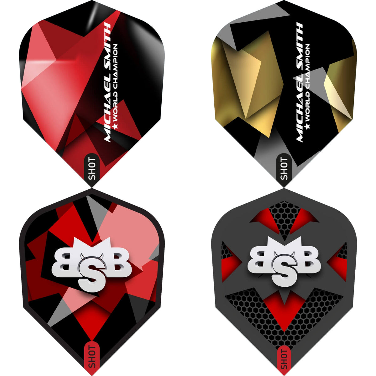 Shot Michael Smith Standard Dart Flights For Sale | Avid Darts Shop