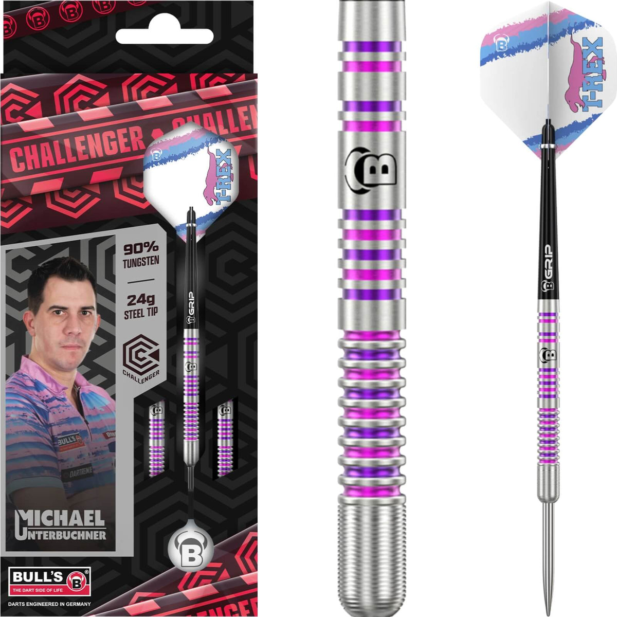 BULL'S - Challenger Michael Unterbuchner Darts - 90% Tungsten - 24g -