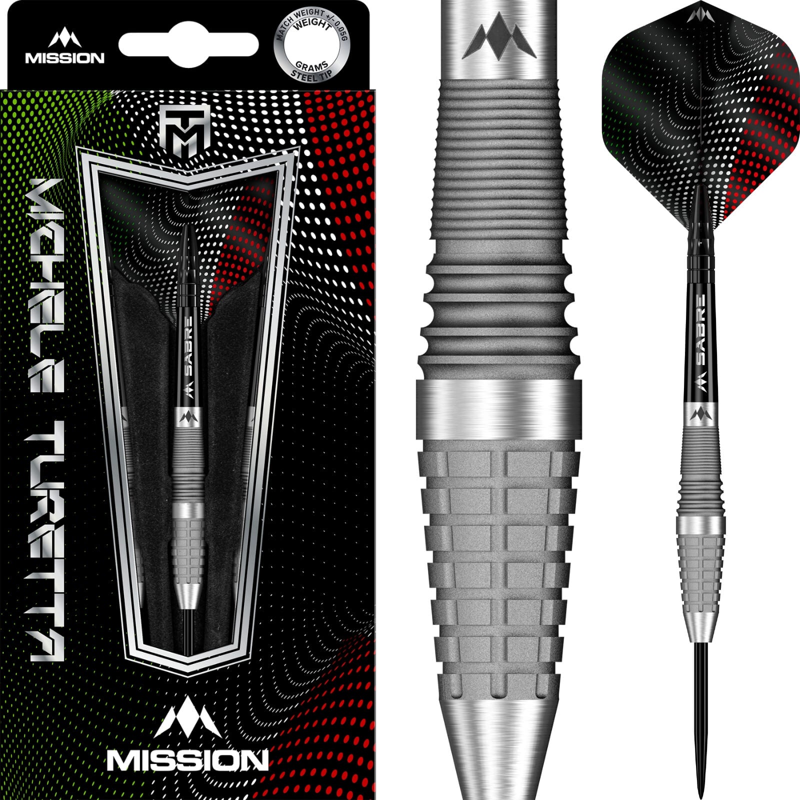 Mission - Michele Turetta Darts - Steel Tip - 95% Tungsten - 21g 23g