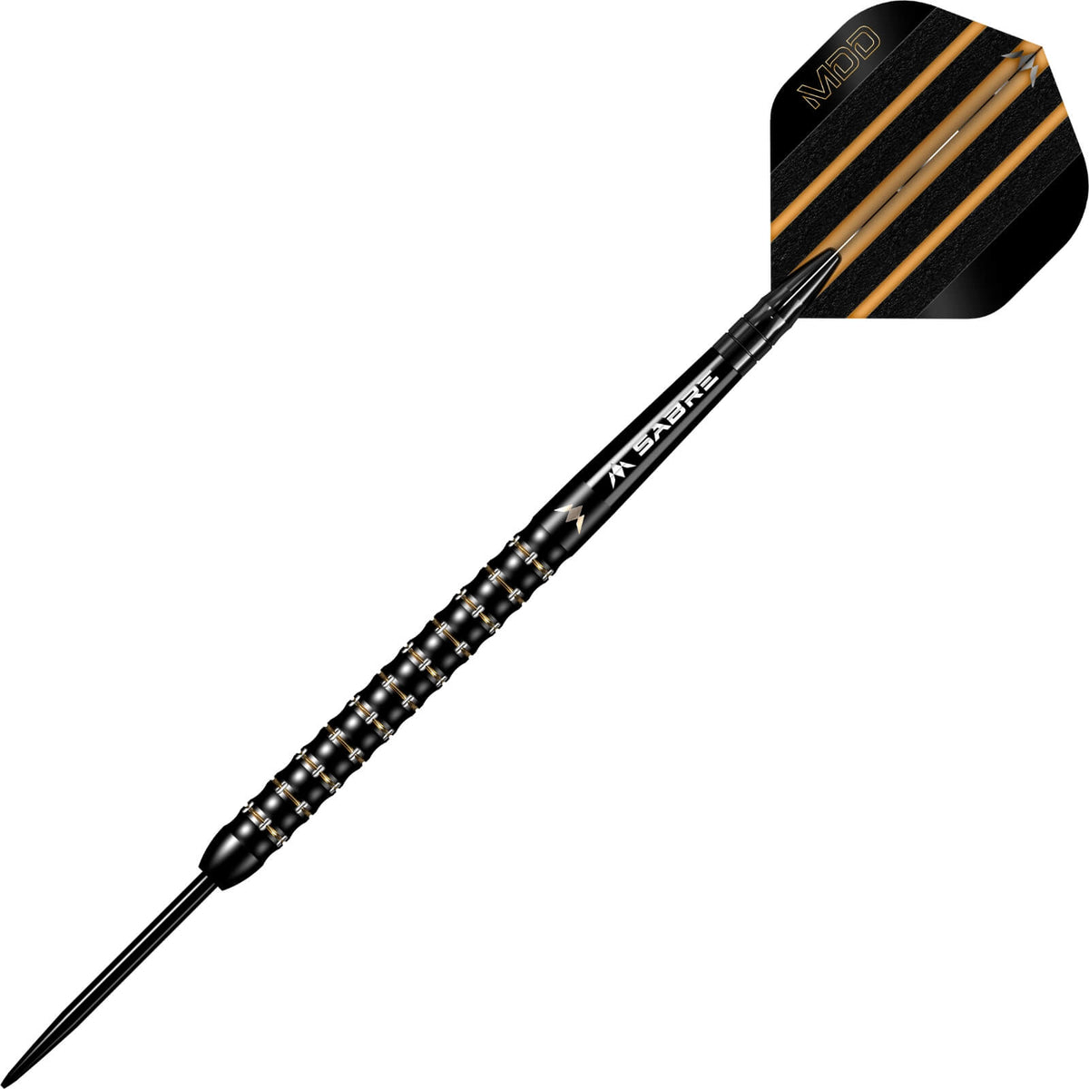 Darts - Mission - Mike De Decker Black &amp; Gold Darts - Steel Tip - 95% Tungsten - 22g 24g