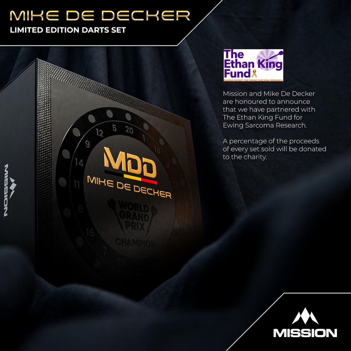 Darts - Mission - Mike De Decker Limited Edition Darts - World Grand Prix - Steel Tip - 95% Tungsten - 24g