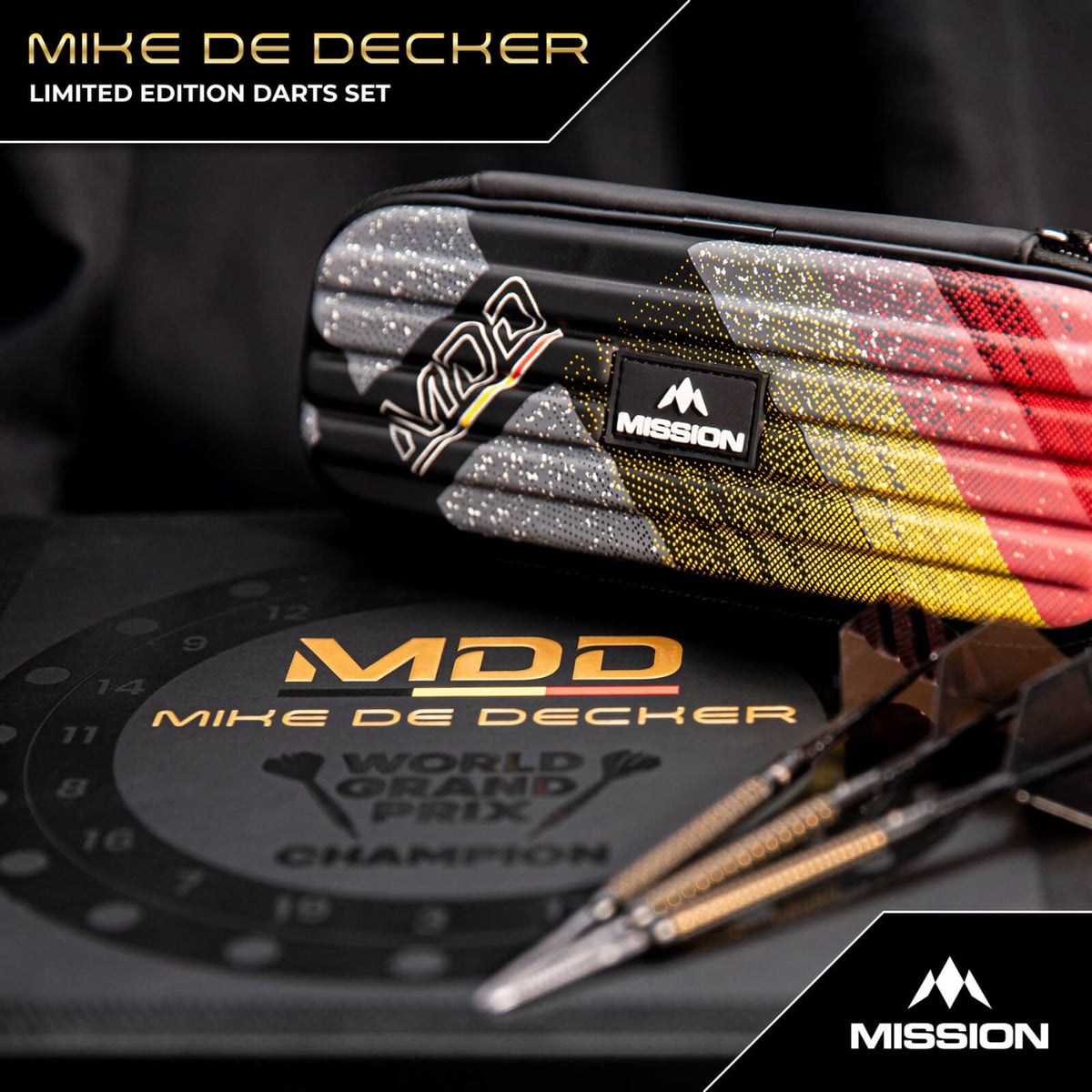 Darts - Mission - Mike De Decker Limited Edition Darts - World Grand Prix - Steel Tip - 95% Tungsten - 24g
