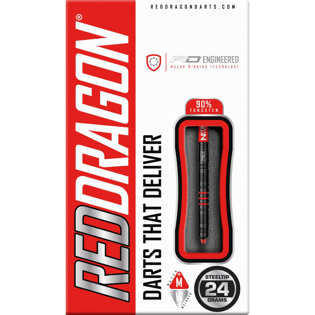 Darts - Red Dragon - Milano RS Darts - Steel Tip - 90% Tungsten - 24g 26g 