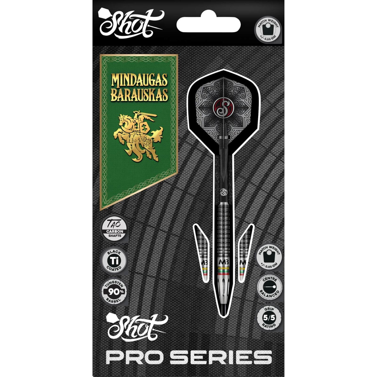 Shot - Mindaugas Barauskas Darts - 90% Tungsten - 25g -