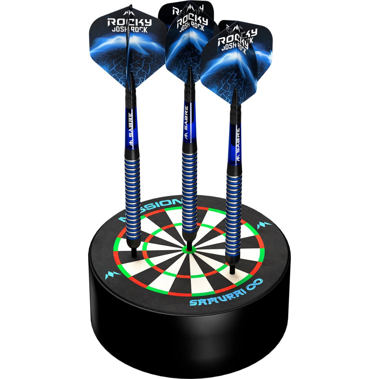 Mission - Samurai Infinity Dart Base Station - Mini Sisal Dartboard Dart Holder -