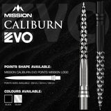 Mission - Caliburn EVO Mission Logo Dart Points - 26mm 32mm 38mm