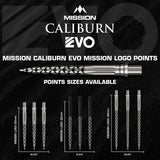 Mission - Caliburn EVO Mission Logo Dart Points - 26mm 32mm 38mm