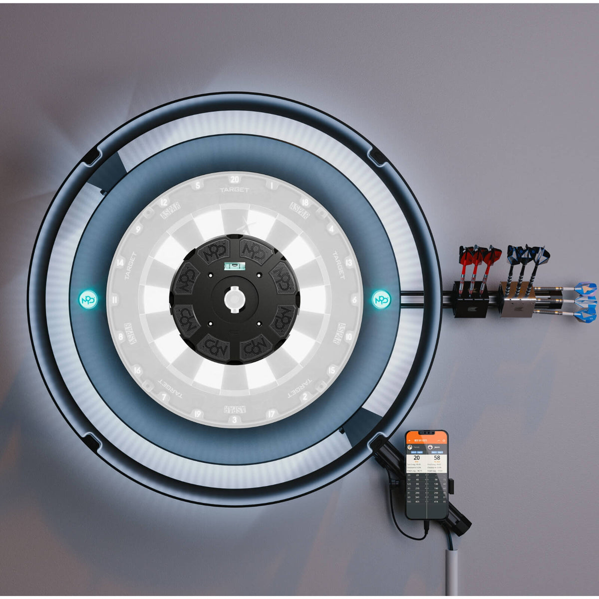 Dartboard Accessories - Target - MOD Dartboard System - Complete Setup 