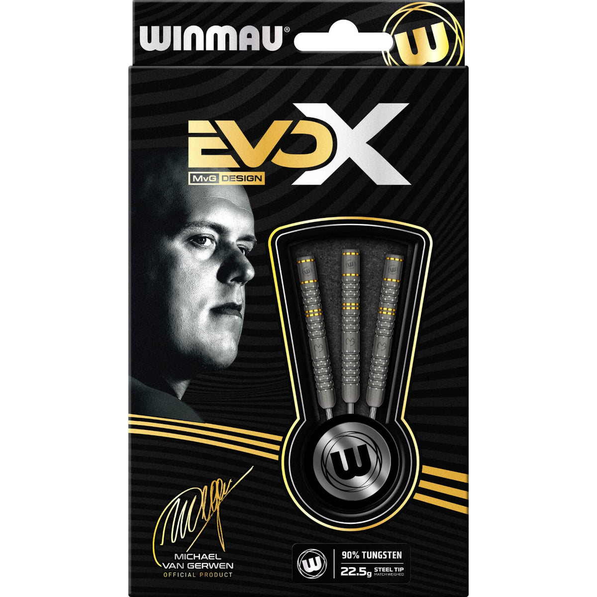 Darts - Winmau - MvG EvoX Darts - Steel Tip - 90% Tungsten - 21g 22.5g 24g