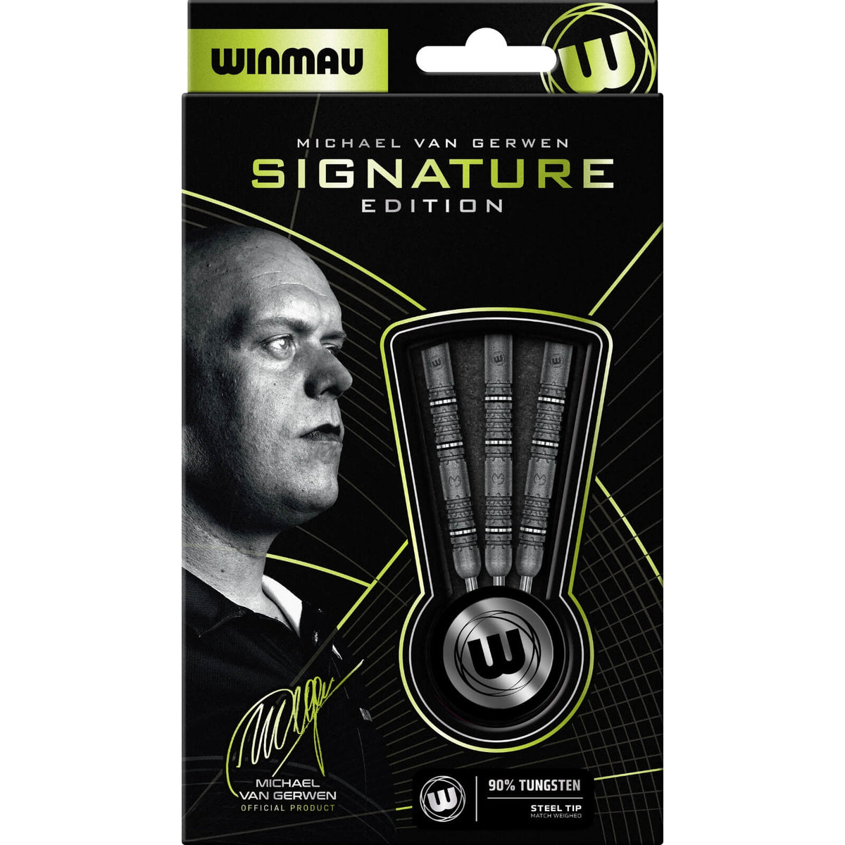 Darts - Winmau - MvG Signature Edition Darts - Steel Tip - 90% Tungsten - 22g 23g 24g