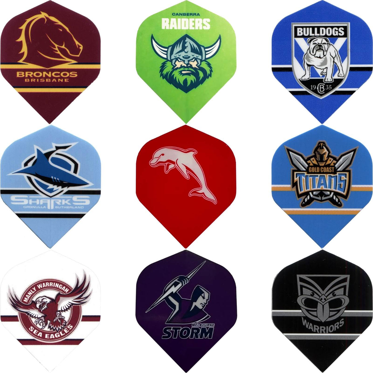 NRL - Official Teams - Big Wing Dart Flights -