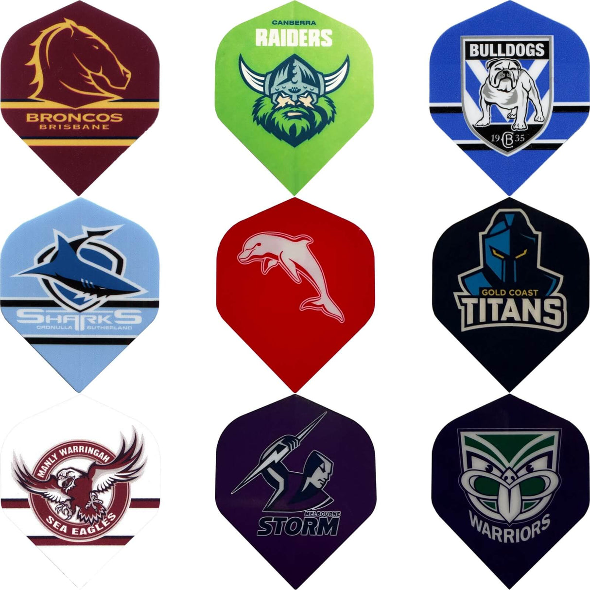 NRL - Official Teams - Big Wing Dart Flights -