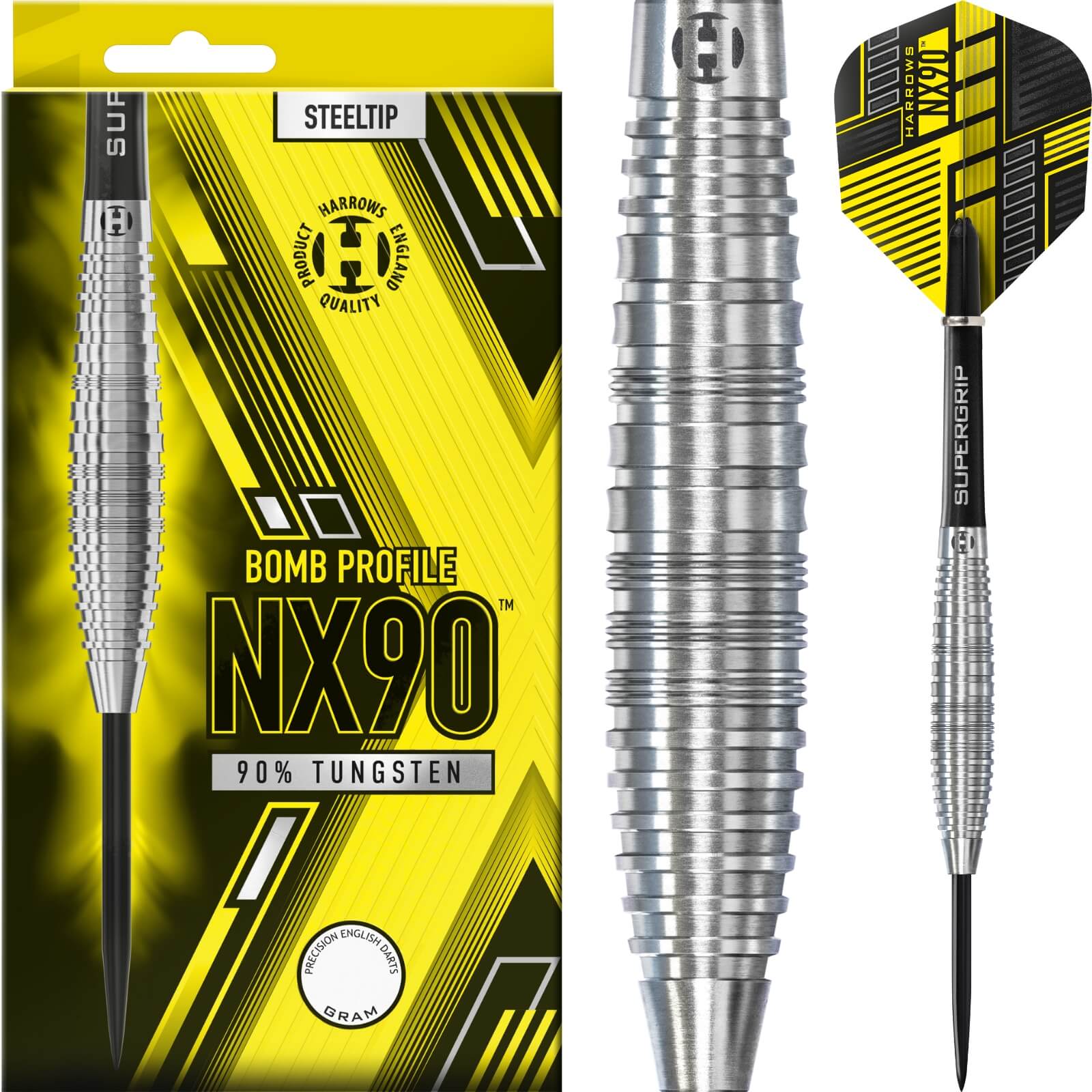 Darts - Harrows - NX90 Bomb Darts - Steel Tip - 90% Tungsten - 21g 23g 25g