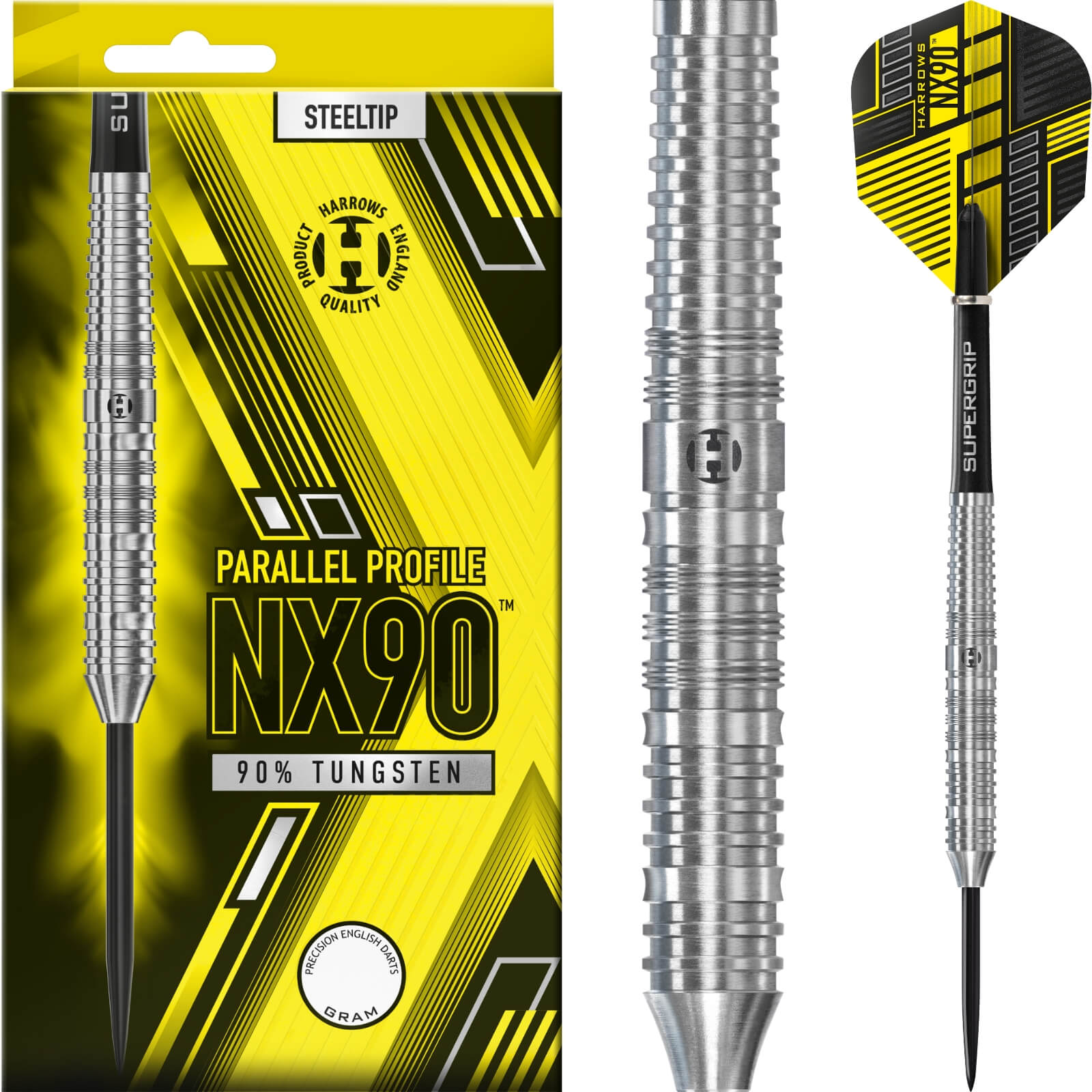 Darts - Harrows - NX90 Parallel Darts - Steel Tip - 90% Tungsten - 22g 23g 24g 26g