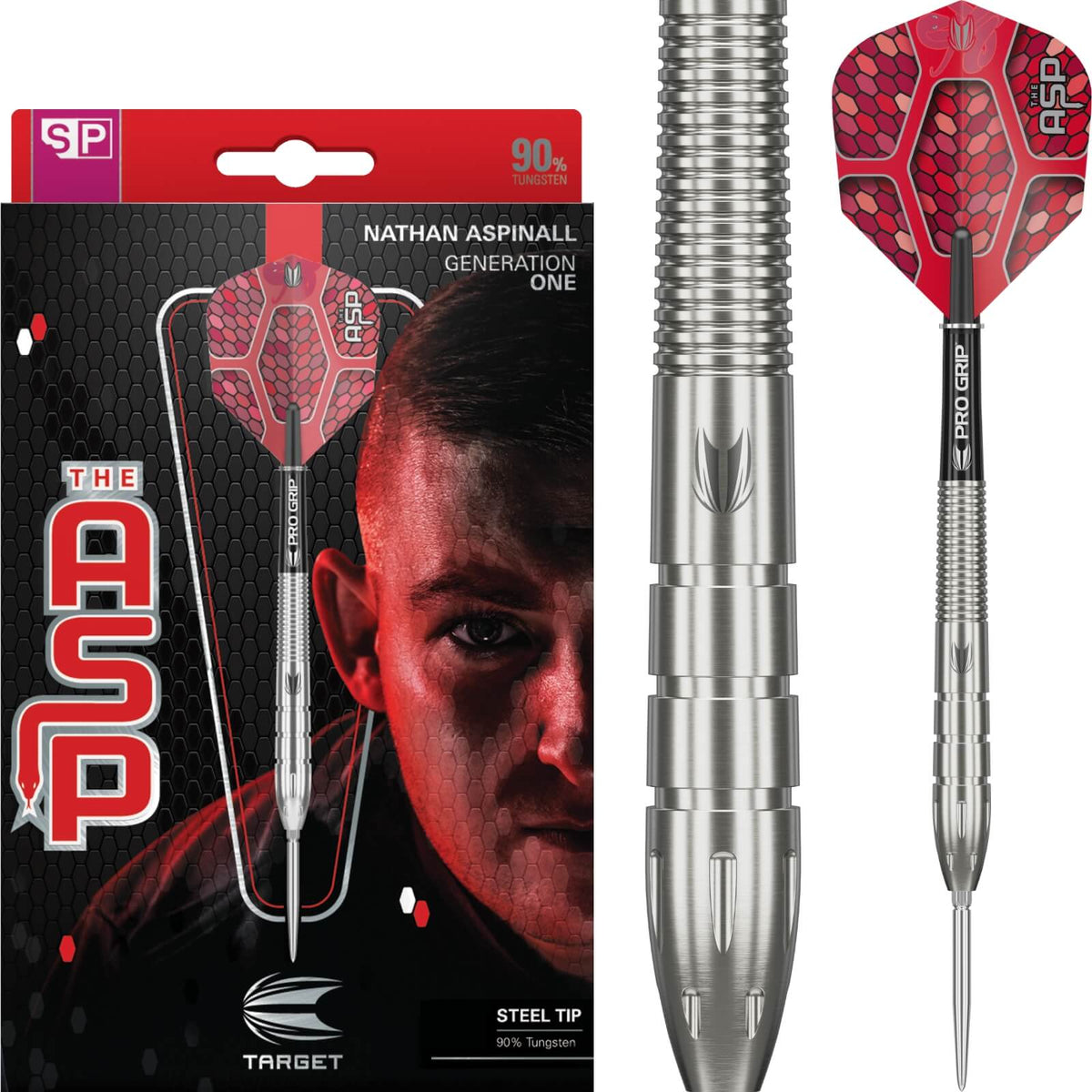 Darts - Target - Nathan Aspinall Gen 1 Darts - Swiss Point - Steel Tip - 90% Tungsten - 22g 24g 26g