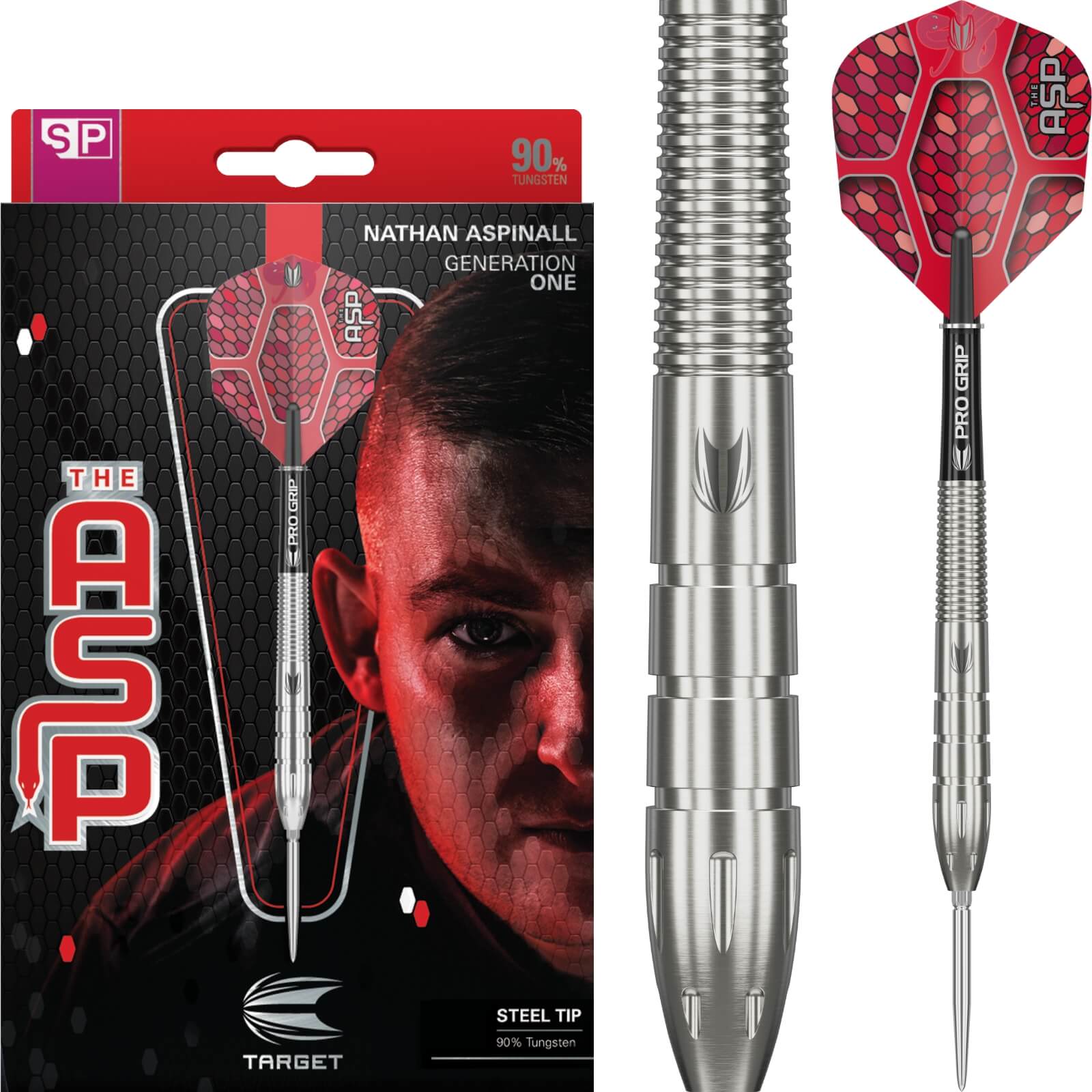 Darts - Target - Nathan Aspinall Gen 1 Darts - Swiss Point - Steel Tip - 90% Tungsten - 22g 24g 26g
