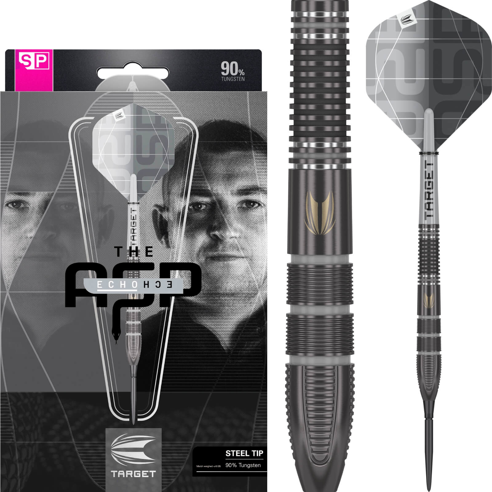 Darts - Target - Nathan Aspinall X Echo Darts - Swiss Point - Steel Tip - 90% Tungsten - 22g 23g 24g