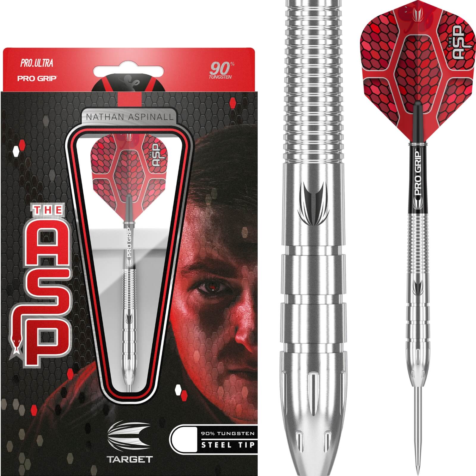 Darts - Target - Nathan Aspinall Darts - Steel Tip - 90% Tungsten - 22g 24g 26g 