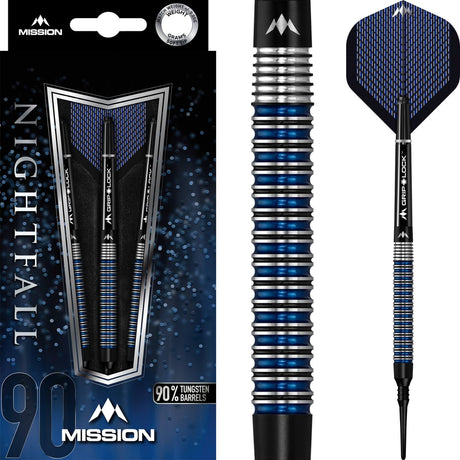 Mission - Nightfall M2 Darts - Soft Tip - 90% Tungsten - 19g -