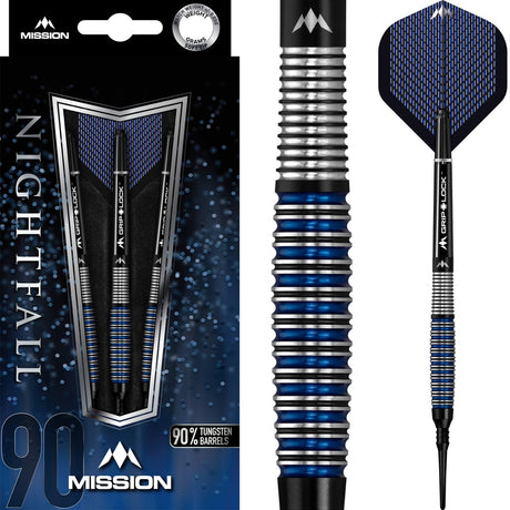 Mission - Nightfall M4 Darts - Soft Tip - 90% Tungsten - 19g 21g -