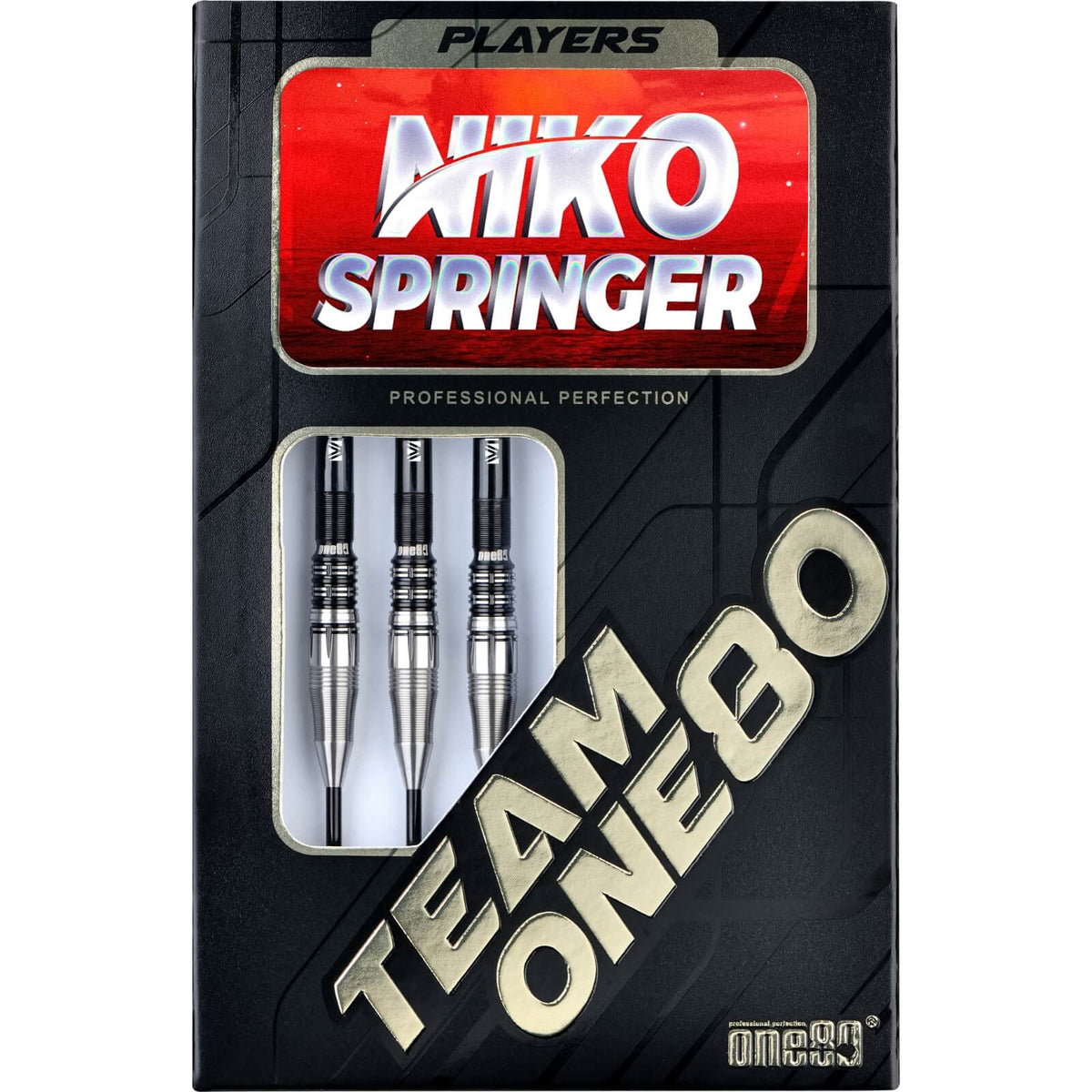 Darts - One80 - Niko Springer Darts - Steel Tip - 90% Tungsten - 22g 