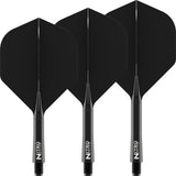 Red Dragon - Nitro Flite Black - Big Wing Dart Flights - Integrated Flight & Shaft System - Short (22mm) / Black