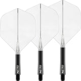 Red Dragon - Nitro Flite Black - Big Wing Dart Flights - Integrated Flight & Shaft System - Short (22mm) / Clear