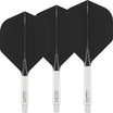 Red Dragon - Nitro Flite White - Big Wing Dart Flights - Integrated Flight & Shaft System - Short (22mm) / Black