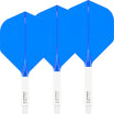 Red Dragon - Nitro Flite White - Big Wing Dart Flights - Integrated Flight & Shaft System - Short (22mm) / Blue