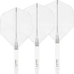 Red Dragon - Nitro Flite White - Big Wing Dart Flights - Integrated Flight & Shaft System - Short (22mm) / Clear