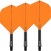 Red Dragon - Nitro Flite Black - Big Wing Dart Flights - Integrated Flight & Shaft System - Short (22mm) / Orange
