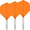 Red Dragon - Nitro Flite White - Big Wing Dart Flights - Integrated Flight & Shaft System - Short (22mm) / Orange