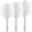 Red Dragon - Nitro Flite White - Big Wing Dart Flights - Integrated Flight & Shaft System - Short (22mm) / White