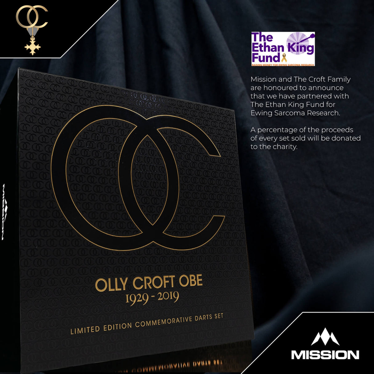 Mission - Olly Croft OBE Darts - Limited Edition - 95% Tungsten - 24g -