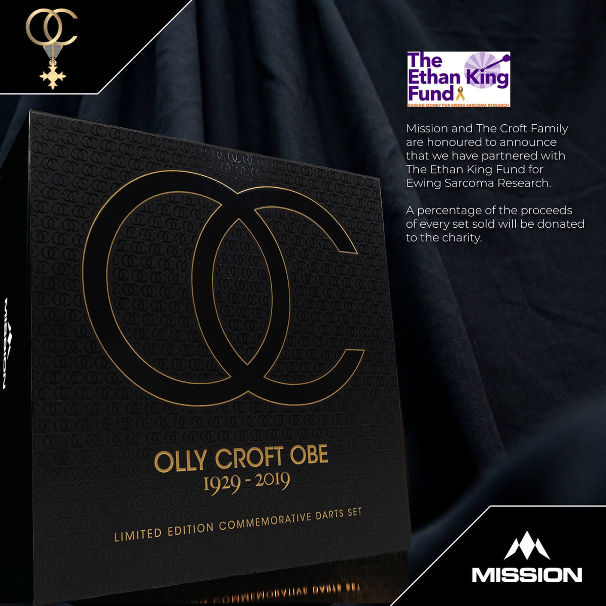 Mission - Olly Croft OBE Darts - Limited Edition - Steel Tip - 95% Tungsten - 24g