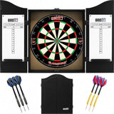 One80 - Gladiator 2+ Dartboard & Cabinet Ready to Play Bundle - Black