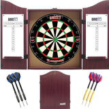 One80 - Gladiator 2+ Dartboard & Cabinet Ready to Play Bundle - Rosewood