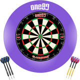 One80 - Gladiator 2+ Dartboard & Surround Ready to Play Bundle - Purple