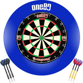 One80 - Gladiator 3+ Dartboard & Surround Ready to Play Bundle - Blue