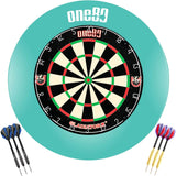One80 - Gladiator 3+ Dartboard & Surround Ready to Play Bundle - Teal