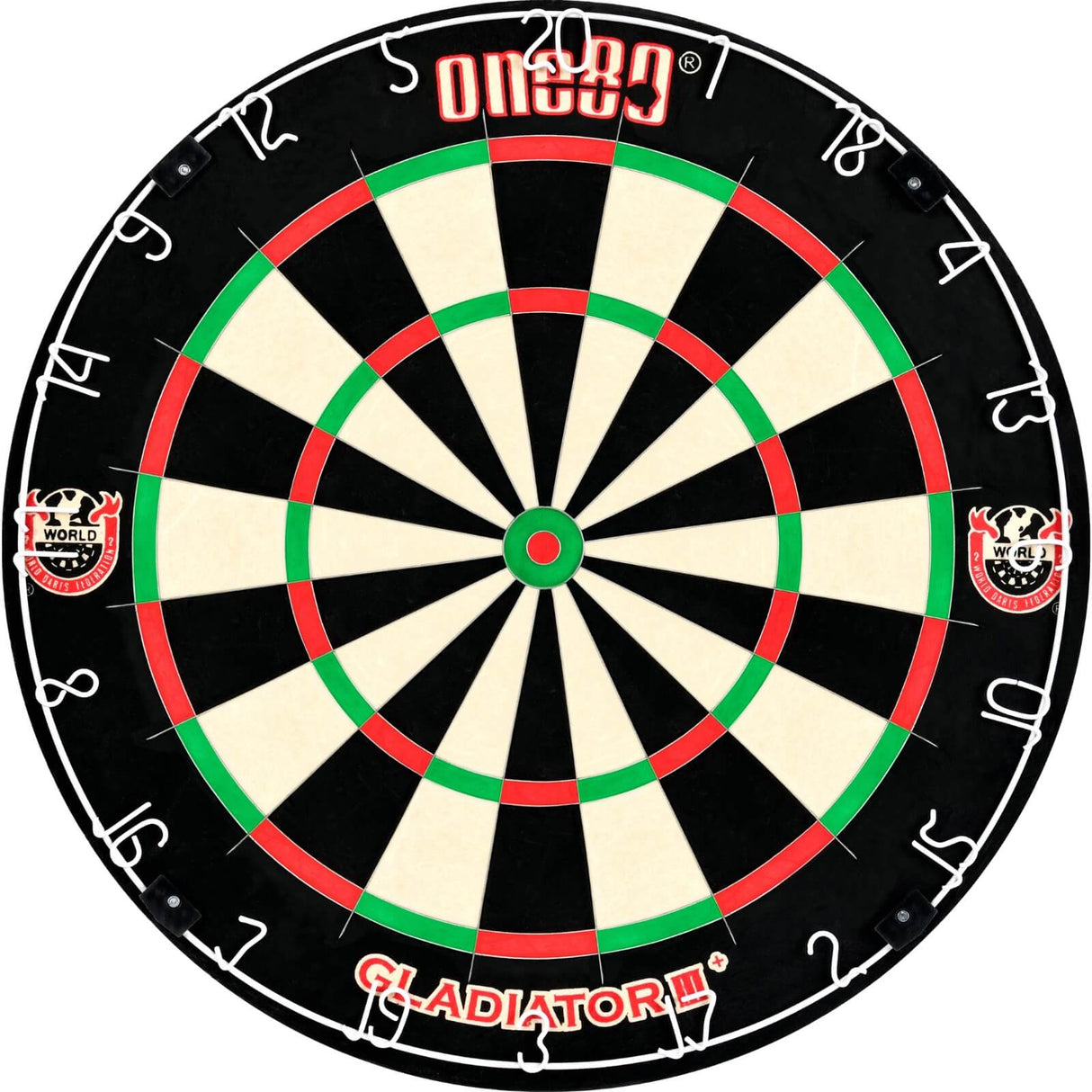 One80 - Gladiator 3+ Dartboard & Cabinet Ready to Play Bundle -