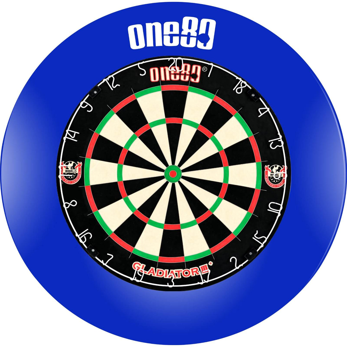 One80 - Gladiator 3+ Dartboard & Surround Bundle - Blue