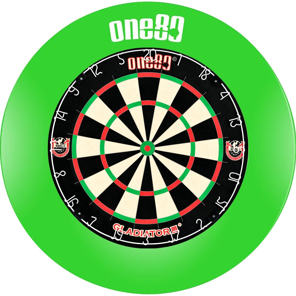 One80 - Gladiator 3+ Dartboard & Surround Bundle - Green