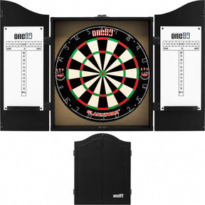 One80 - Gladiator 2+ Dartboard & Cabinet Bundle - Black