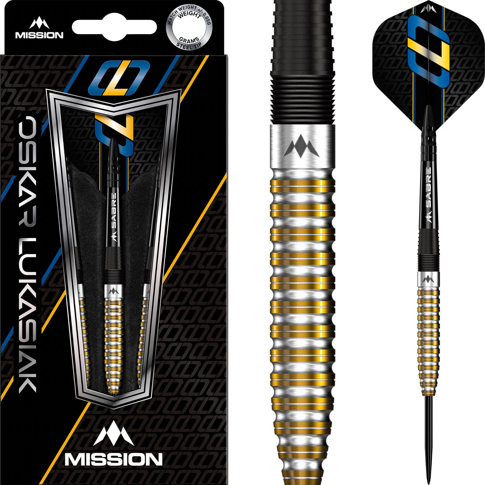 Darts - Mission - Oskar Lukasiak Darts - Steel Tip - 95% Tungsten - 22g 24g