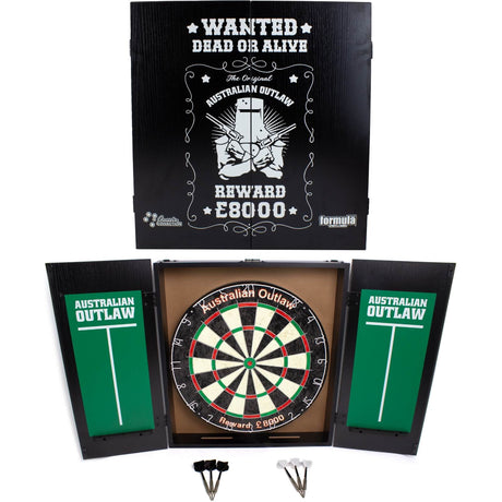 Formula Sports - Australian Outlaw Dartboard & Cabinet Set -